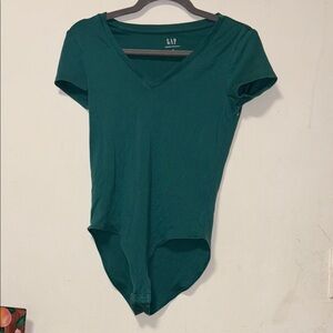 GAP Green V-Neck Bodysuit